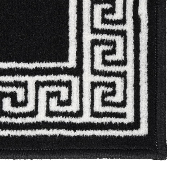 Schwarzer Teppichläufer mit Muster 60x200 cm