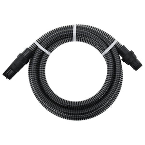 Saugschlauch mit PVC-Anschlüssen Schwarz 1" 7 m PVC