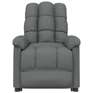 Massagesessel Elektrisch Dunkelgrau Stoff