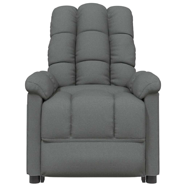 Massagesessel Elektrisch Dunkelgrau Stoff