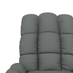 Massagesessel Elektrisch Dunkelgrau Stoff