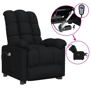 Massagesessel Elektrisch Schwarz Stoff