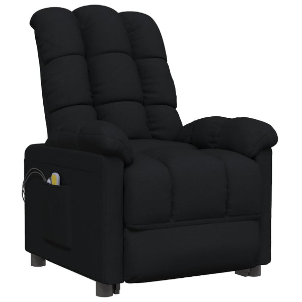 Massagesessel Elektrisch Schwarz Stoff