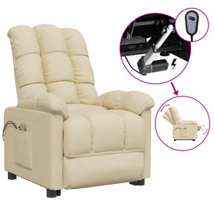 Massagesessel Elektrisch Creme Stoff
