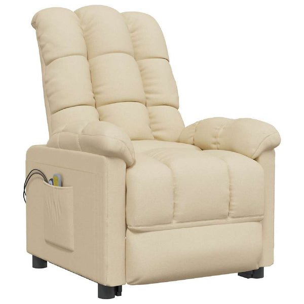Massagesessel Elektrisch Creme Stoff