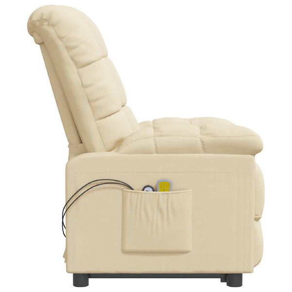 Massagesessel Elektrisch Creme Stoff