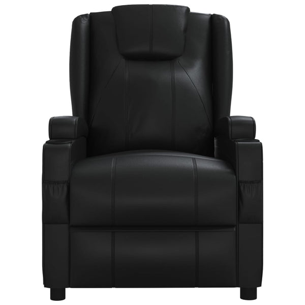 Massagesessel Elektrisch Schwarz Kunstleder