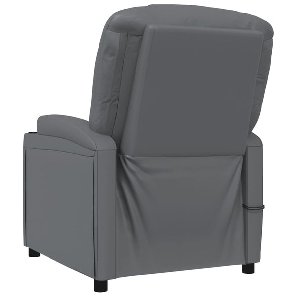 Massagesessel Elektrisch Anthrazit Kunstleder