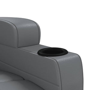 Massagesessel Elektrisch Anthrazit Kunstleder