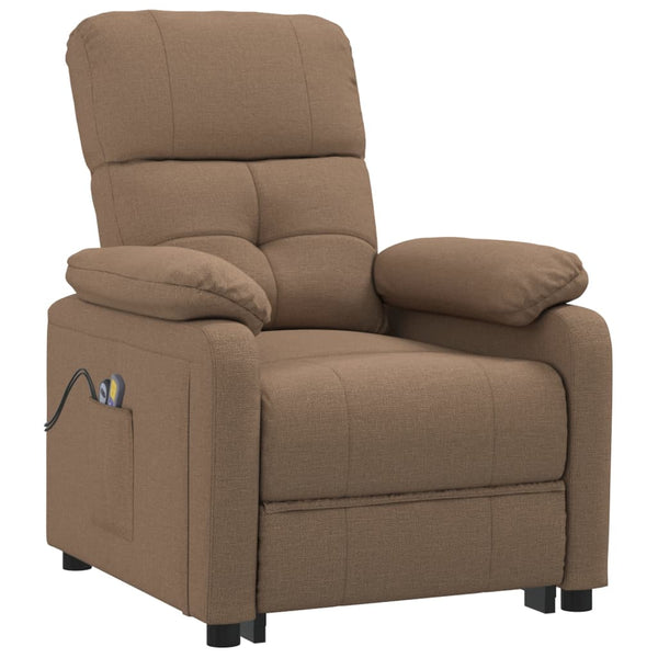 Massagesessel Elektrisch Braun Stoff