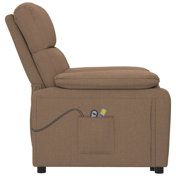 Massagesessel Elektrisch Braun Stoff