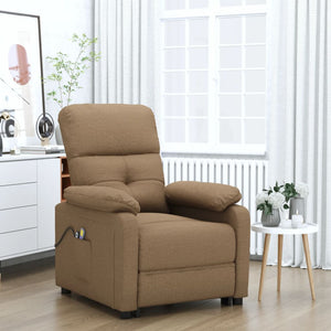 Massagesessel Elektrisch Braun Stoff