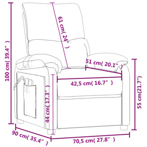 Massagesessel Elektrisch Creme Stoff