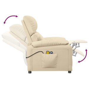 Massagesessel Elektrisch Creme Stoff