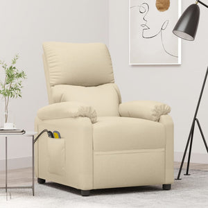 Massagesessel Elektrisch Creme Stoff
