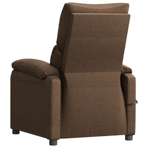 Massagesessel Elektrisch Braun Stoff