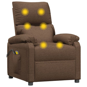Massagesessel Elektrisch Braun Stoff