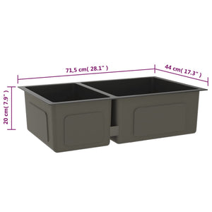 Schwarze Edelstahl Küchenspüle