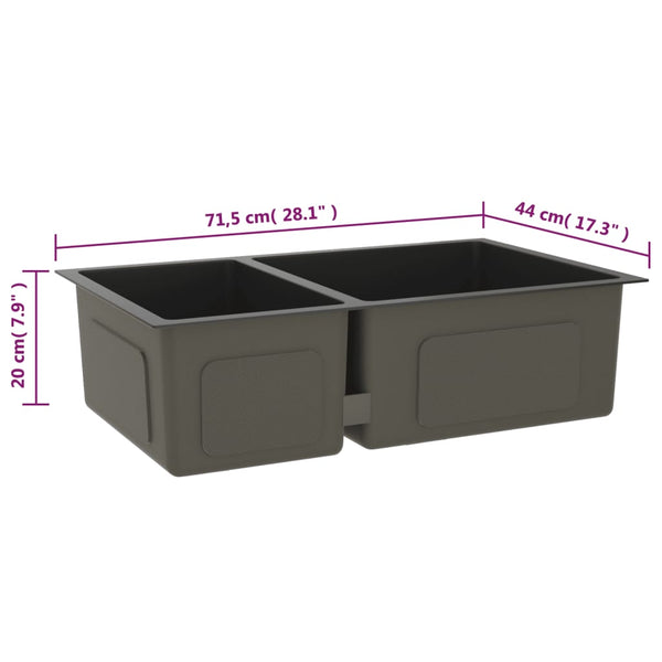 Schwarze Edelstahl Küchenspüle