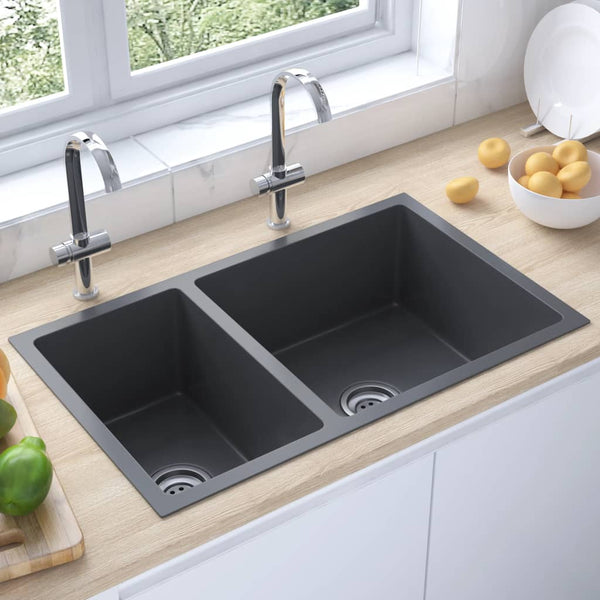Schwarze Edelstahl Küchenspüle