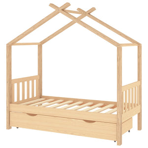 Kinderbett Kiefer Massivholz mit Schublade 80x160 cm