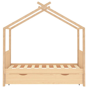 Kinderbett Kiefer Massivholz mit Schublade 80x160 cm