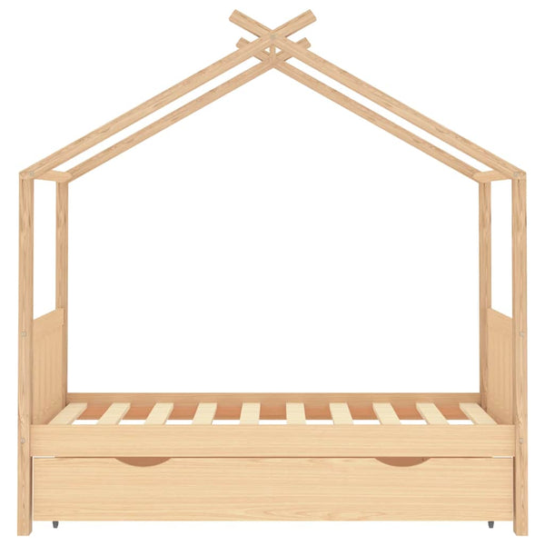 Kinderbett Kiefer Massivholz mit Schublade 80x160 cm
