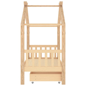 Kinderbett Kiefer Massivholz mit Schublade 80x160 cm