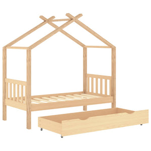 Kinderbett Kiefer Massivholz mit Schublade 80x160 cm