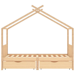 Kiefer Massivholz Kinderbett 90x200 mit Schubladen
