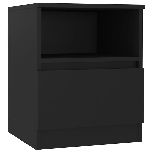 Nachttische Schwarz 40x40x50cm, 2er-Set