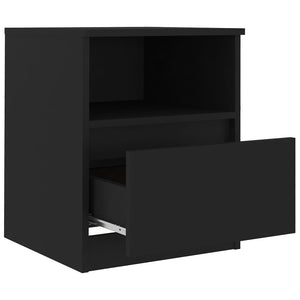Nachttische Schwarz 40x40x50cm, 2er-Set
