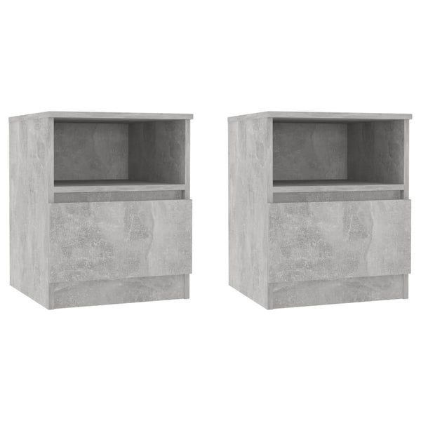Nachttische Betongrau 2er-Set