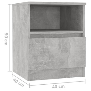 Nachttische Betongrau 2er-Set