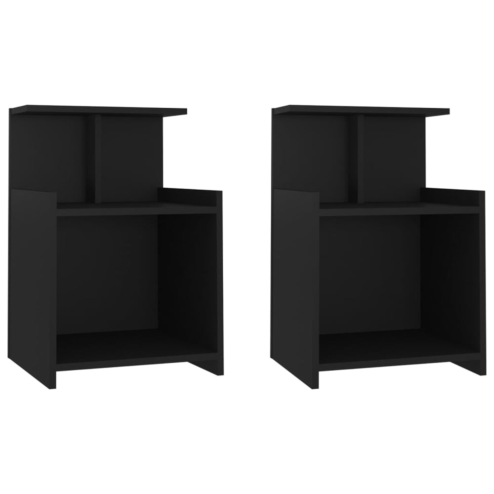 Nachttische 2er Set Schwarz 40x60 cm
