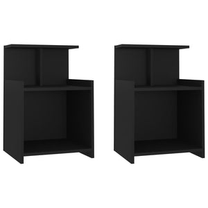 Nachttische 2er Set Schwarz 40x60 cm
