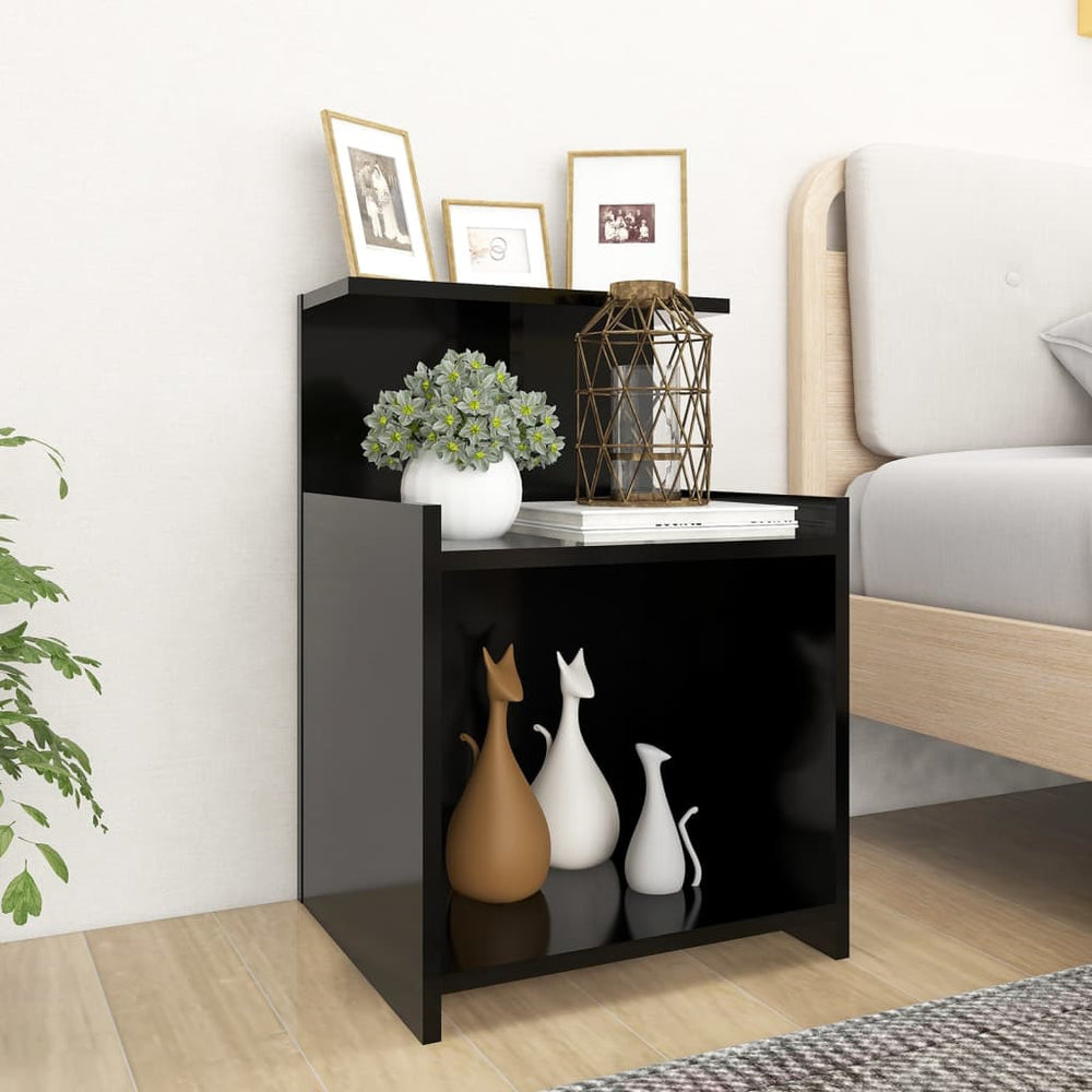 Nachttische 2er Set Schwarz 40x60 cm