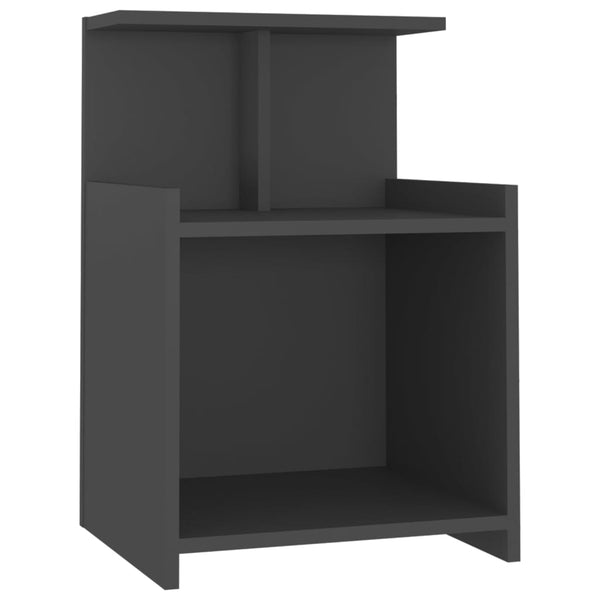 Nachttische Grau 40x35x60cm, 2er-Set