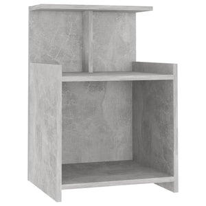vidaXL Tables de chevet 2 pcs Gris béton 40x35x60 cm Bois d'ingénierie