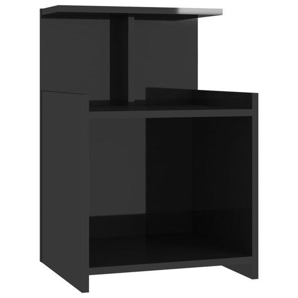 Nachttische Schwarz Hochglanz, 2er Set