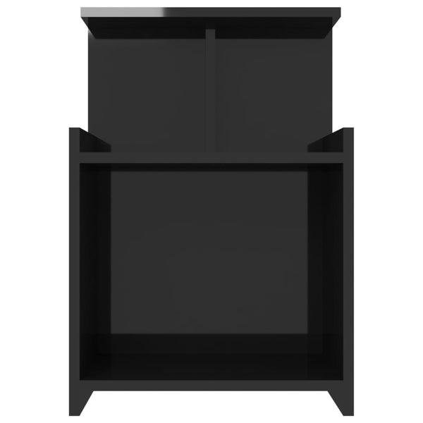 Nachttische Schwarz Hochglanz, 2er Set