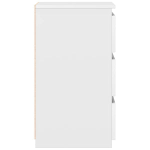 Nachttische 2er Set Weiß 40x35x62,5 cm