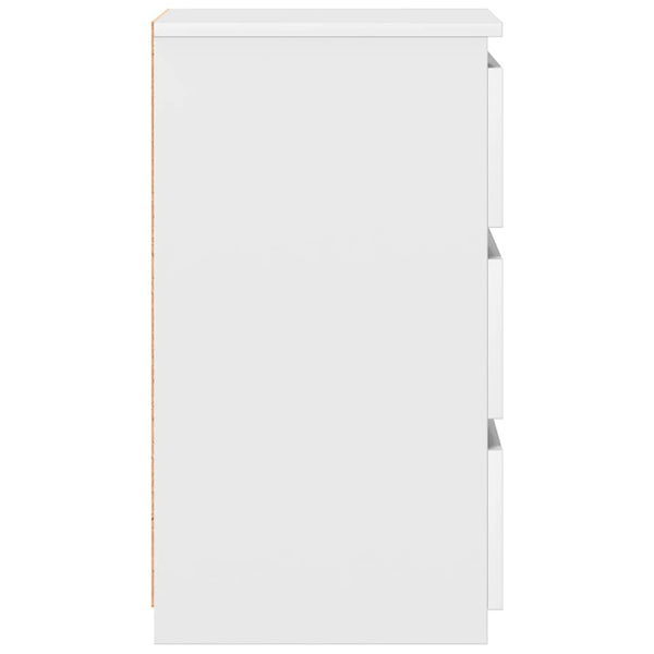 Nachttische 2er Set Weiß 40x35x62,5 cm