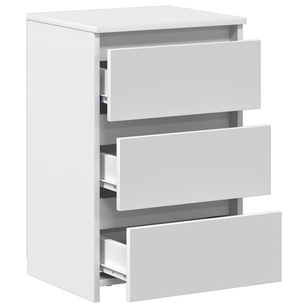 Nachttische 2er Set Weiß 40x35x62,5 cm