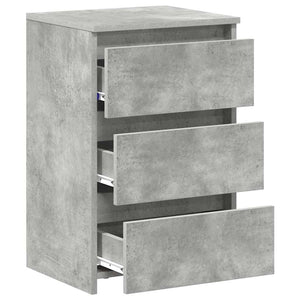 Nachttische 2er Set Betongrau 40x35x62,5cm