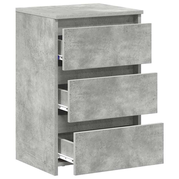 Nachttische 2er Set Betongrau 40x35x62,5cm
