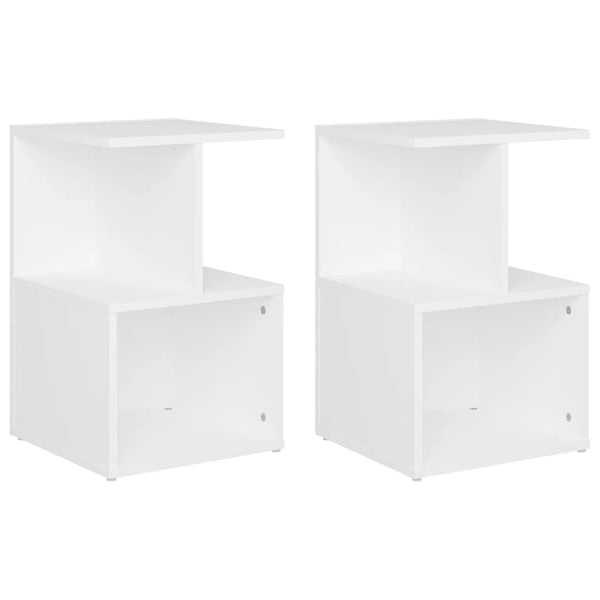 Nachttische Weiß 2er Set 35x35x55cm