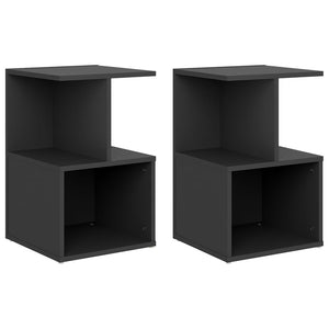 Nachttische 2er Set Grau 35x35x55cm