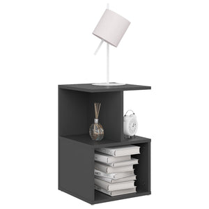 Nachttische 2er Set Grau 35x35x55cm
