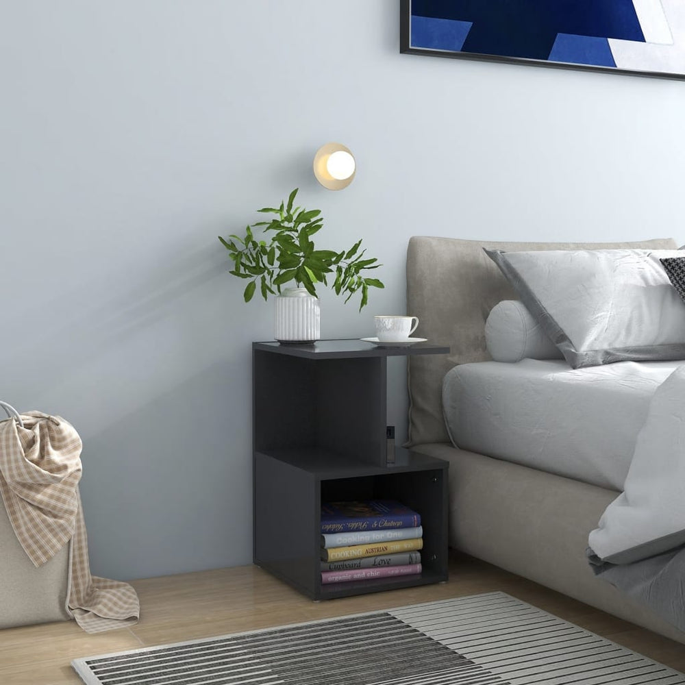 vidaXL Bedside Cabinets 2 pcs Grey 35x35x55 cm Engineered Wood